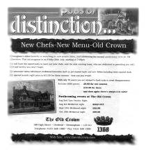 Old Crown Mediaeval Nights Advert